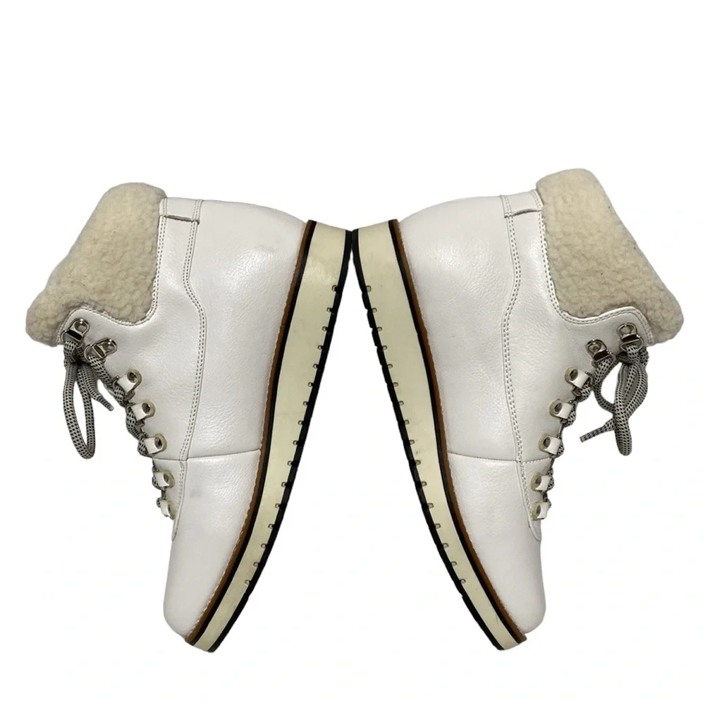 White Mountain Leather Textile Lace-Up Outdoor Active Boots 8
